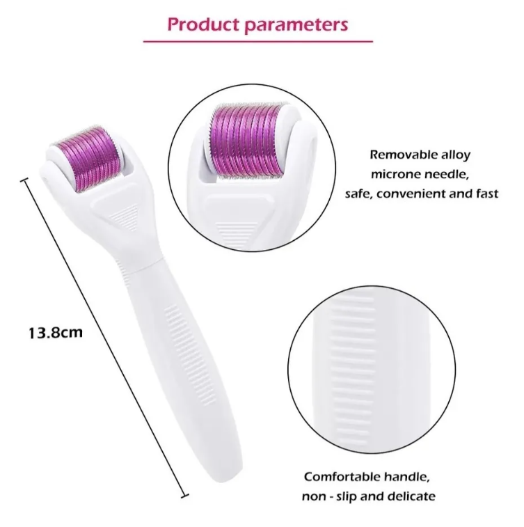 kit com 6 Dermaroller Micropunción Microagujas Cuerpo Rostro Cabello