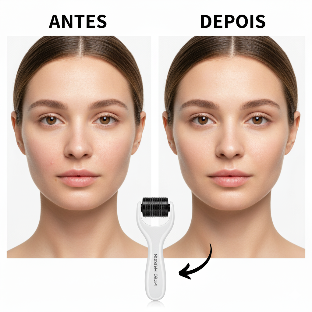 kit com 6 Dermaroller Micropunción Microagujas Cuerpo Rostro Cabello