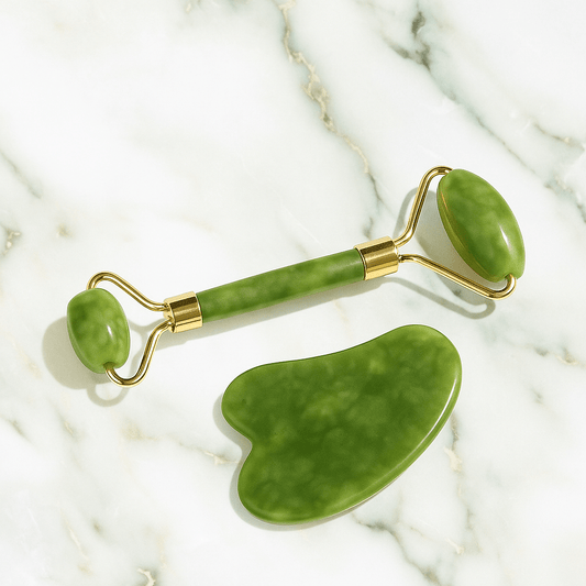 Rodillo Facial Jade con Piedra Guacha